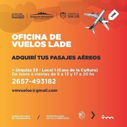 🇦🇷 Agendá las fechas de vuelos Buenos Aires-Villa Mercedes ✈️